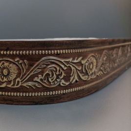 Карниз "Галант" с пов. (Камелия) 3-х пол. 2,8м шоколад (503)