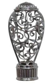 Наконечник d28 "Кружево" серебро глянец ( 2шт)