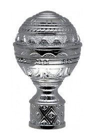 Наконечник d28 "Люксор" серебро глянец ( 2шт) фото 1