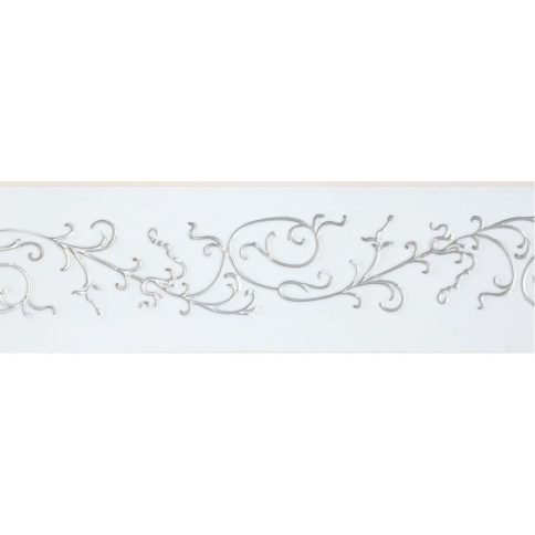 Карниз "Галант" с пов. (Флёр) 3-х пол. 3,0м белый с серебром (011) фото 1